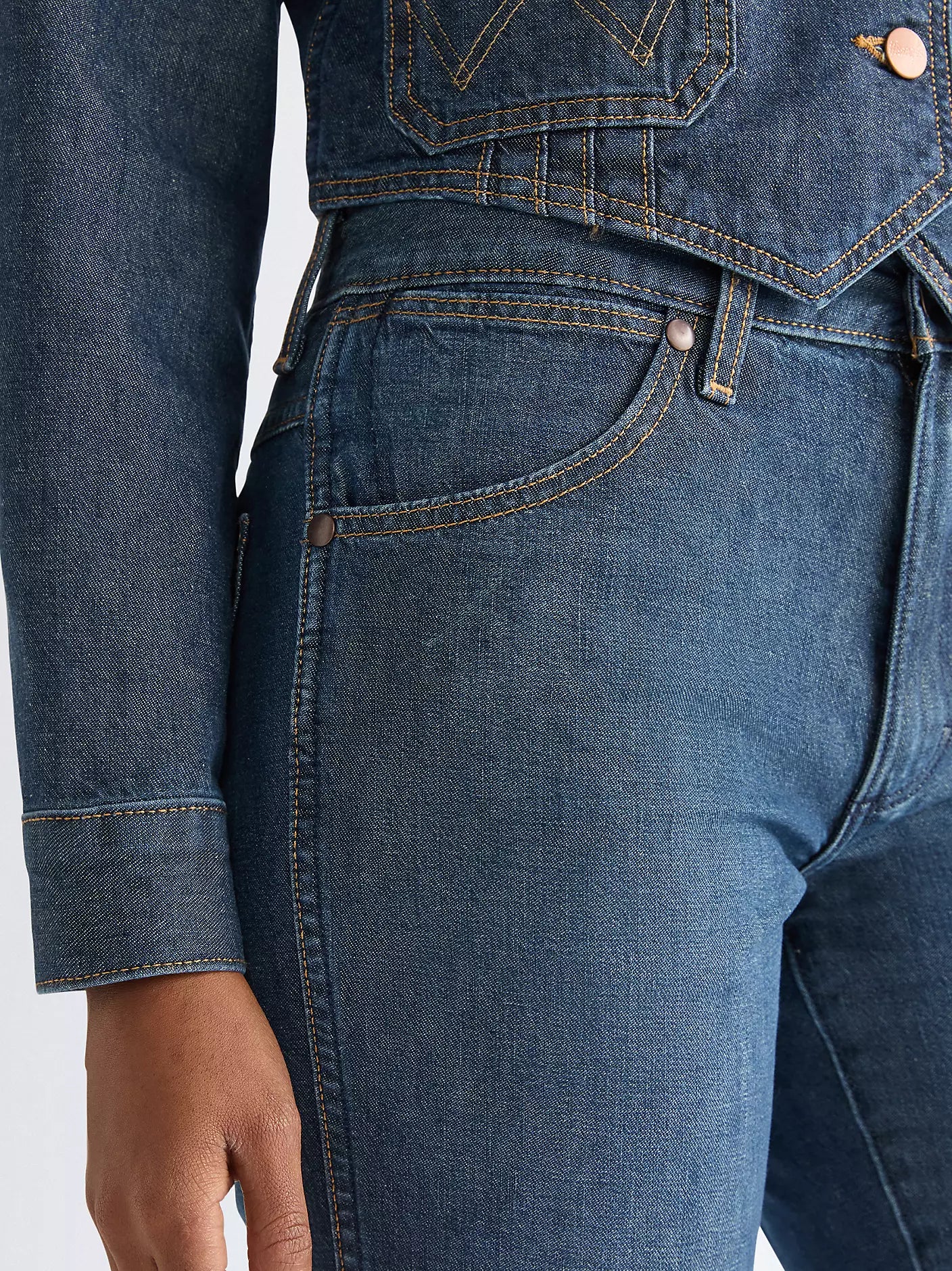 Wrangler · Jeans donna flare 70s blu scuro