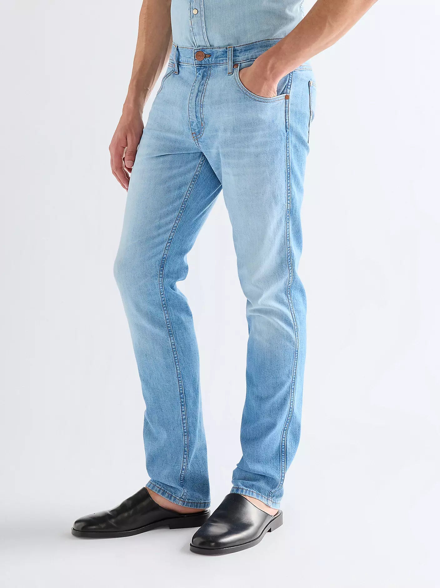 Wrangler · Jeans Greensboro uomo regular straight blu chiaro