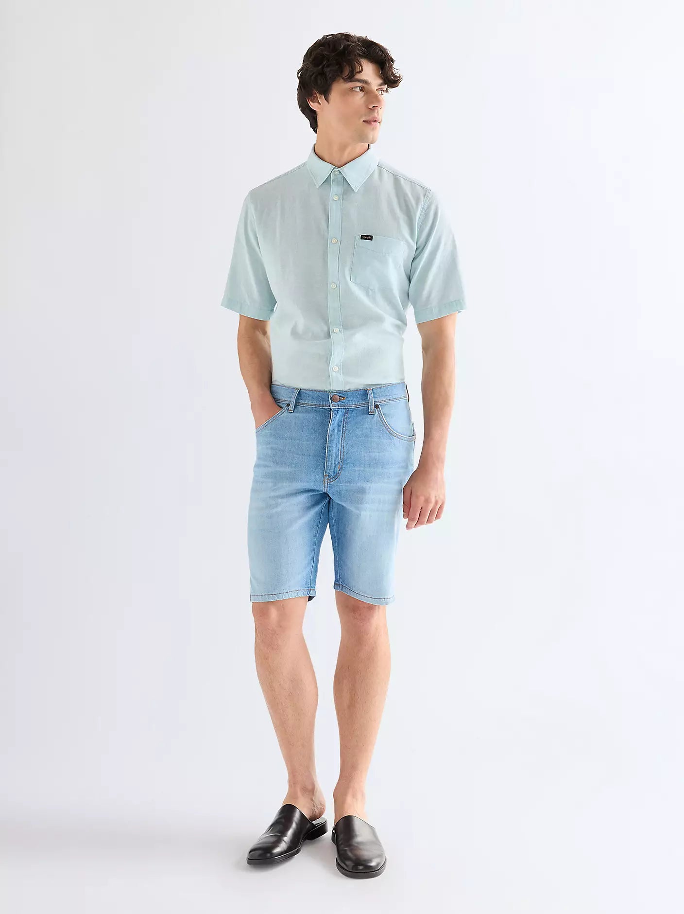 Wrangler · Bermuda Texas uomo regular blu chiaro