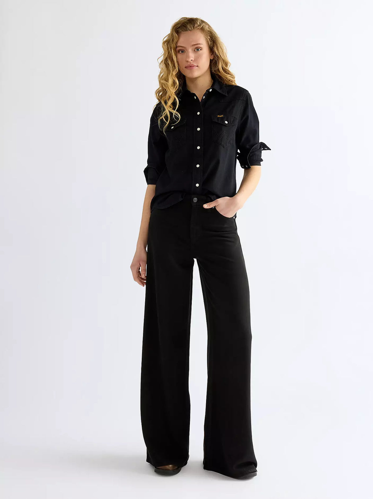 Wrangler · Jeans Canyon donna gamba ampia Lyocell viscosa
