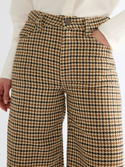 Wrangler · Jeans Canyon donna gamba ampia pied-de-poule