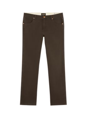 Wrangler · Pantalone Greensboro uomo regular straight marrone Chocolate Torte