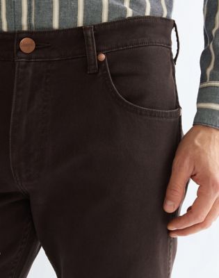 Wrangler · Pantalone Greensboro uomo regular straight marrone Chocolate Torte