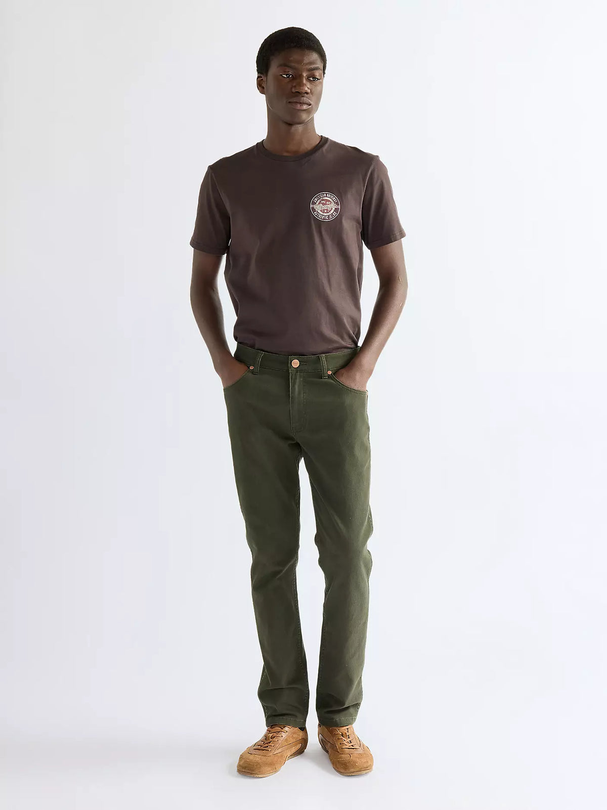 Wrangler · Pantalone Larston uomo slim tapered verde