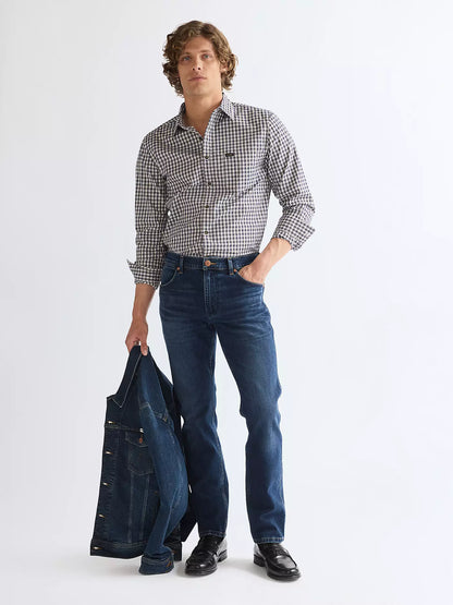 Wrangler · Jeans Greensboro uomo regular straight blu Frozen Night