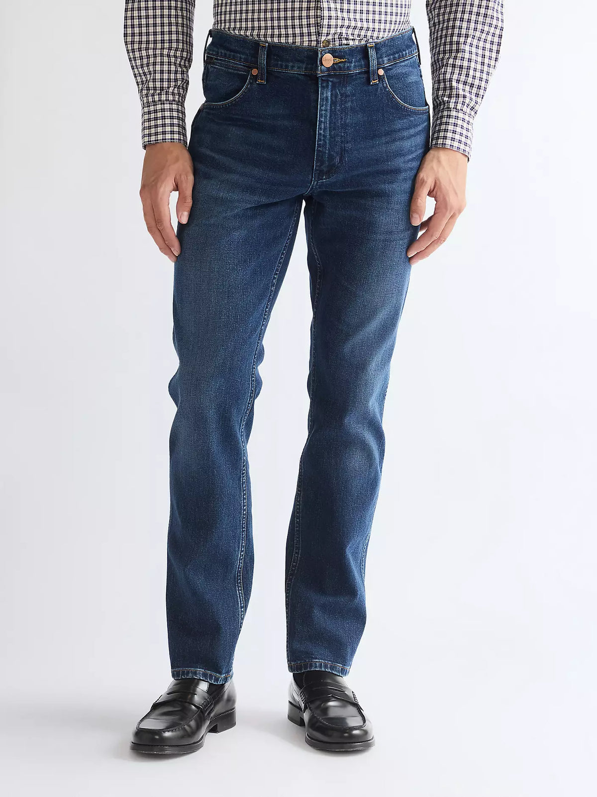 Wrangler · Jeans Greensboro uomo regular straight blu Frozen Night