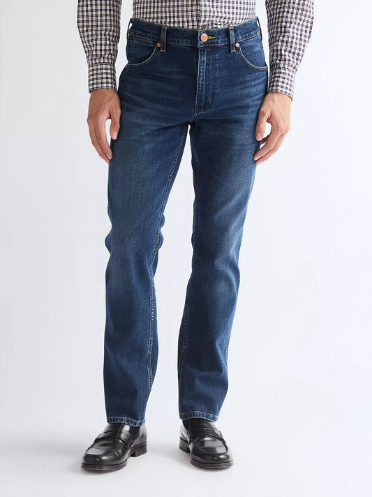 Wrangler · Jeans Greensboro uomo regular straight blu Frozen Night