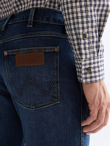 Wrangler · Jeans Greensboro uomo regular straight blu Frozen Night