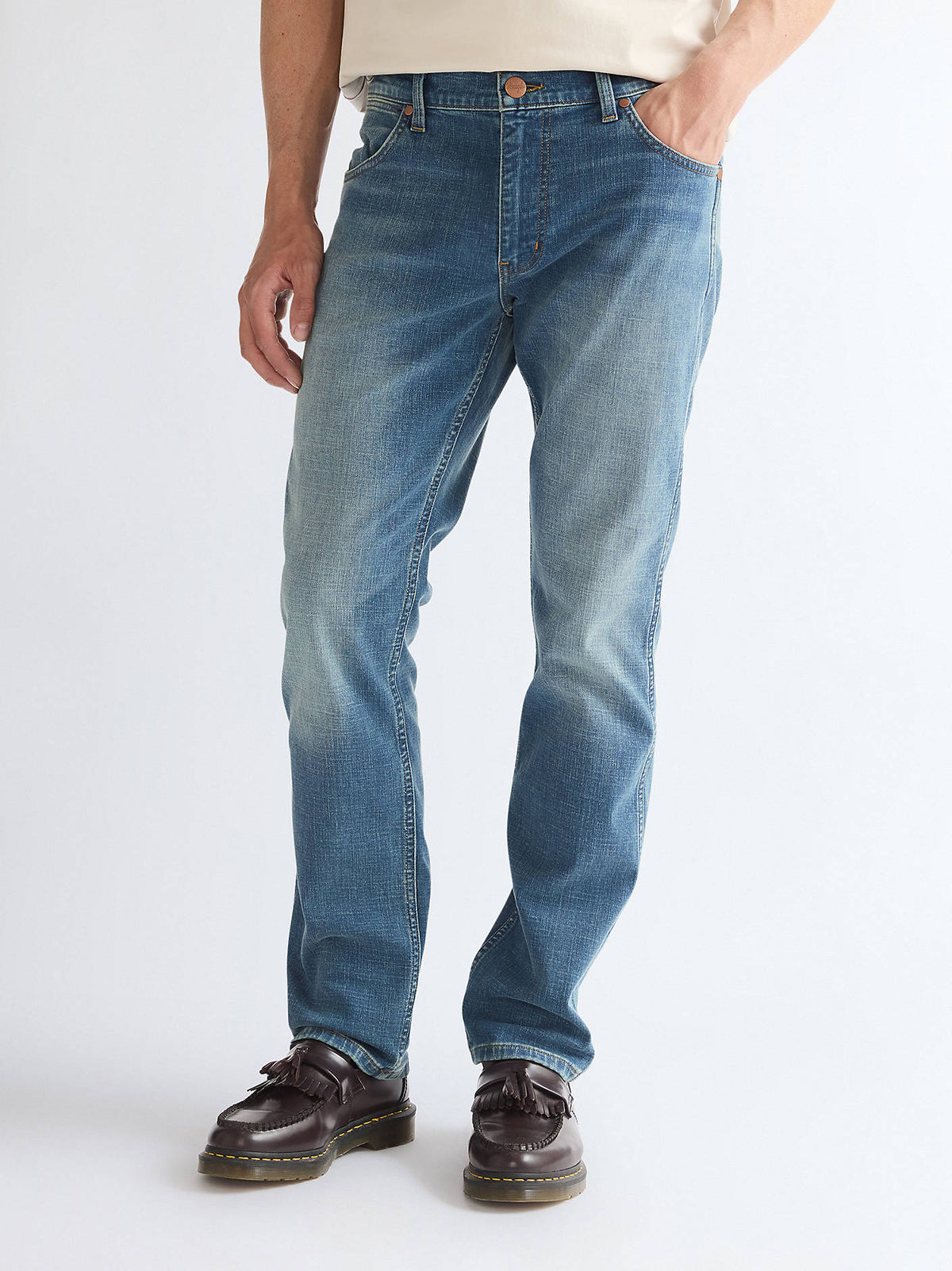 Wrangler jeans Greensboro uomo Mist