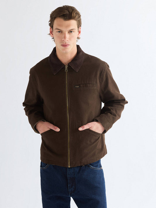 Wrangler giacca Utility uomo Chocolate Torte