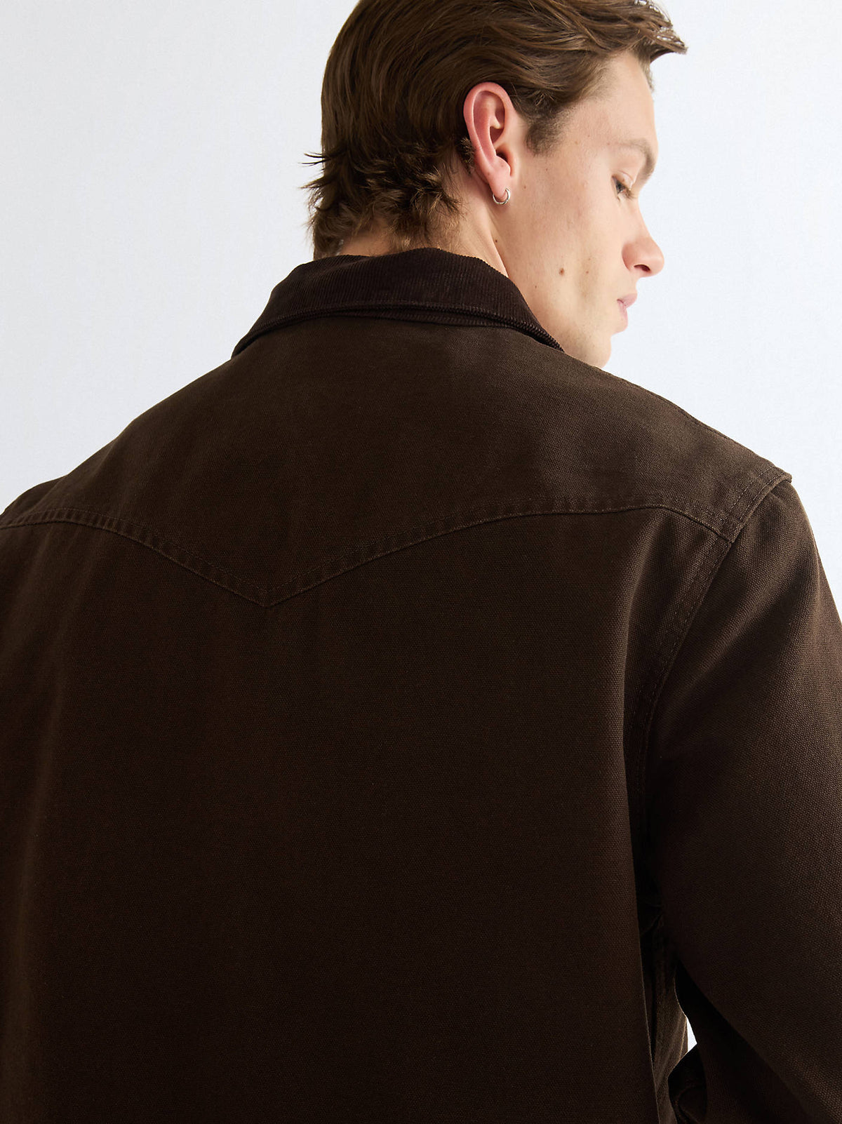 Wrangler giacca Utility uomo Chocolate Torte colletto