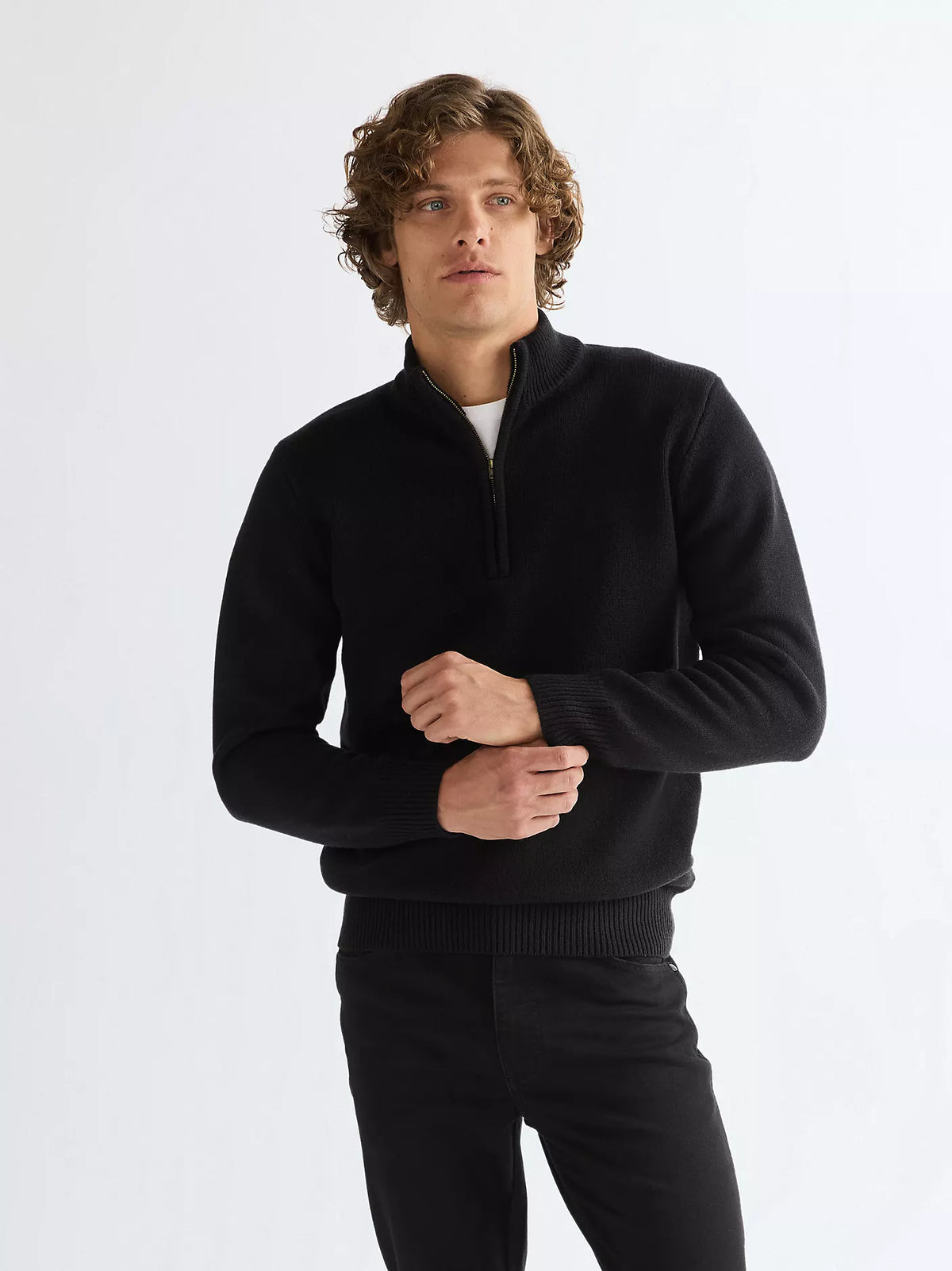 Wrangler · Maglione uomo mezza zip misto lana