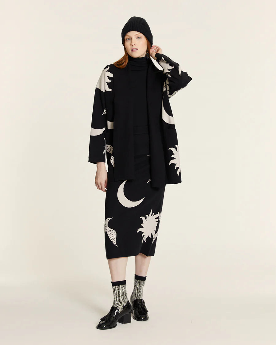 PEPA LOVES Gonna Midi in maglia "Sole Luna"