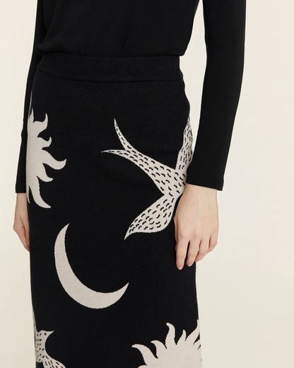 PEPA LOVES Gonna Midi in maglia "Sole Luna"