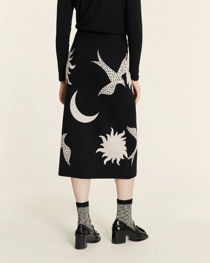 PEPA LOVES Gonna Midi in maglia "Sole Luna"