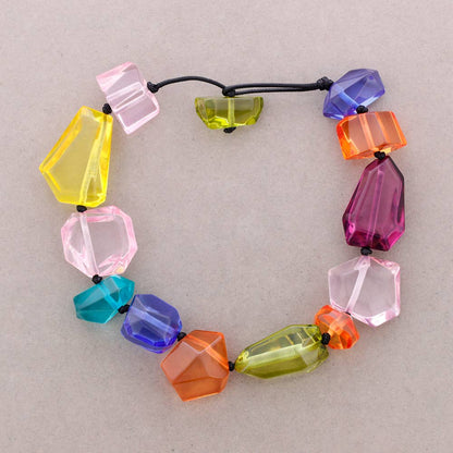 Collana con Perline Irregolari in Resina