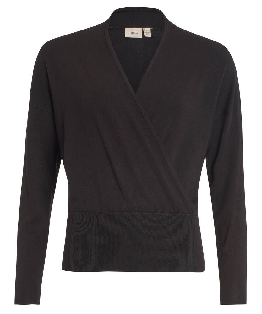 FRANSA Maglione Donna incrociato scollo a V in Viscosa