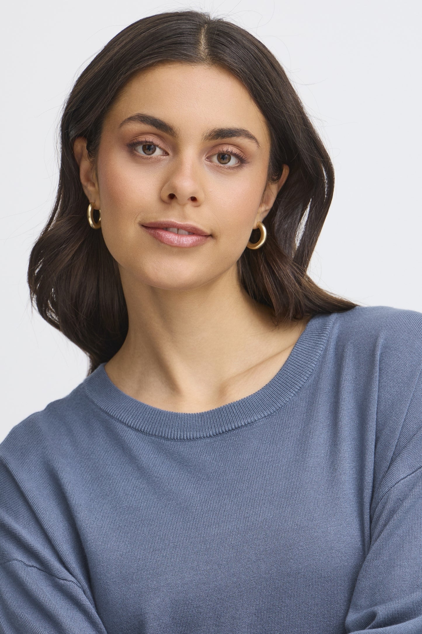 FRANSA Maglione Donna con bottoni laterali in Viscosa e Poliestere