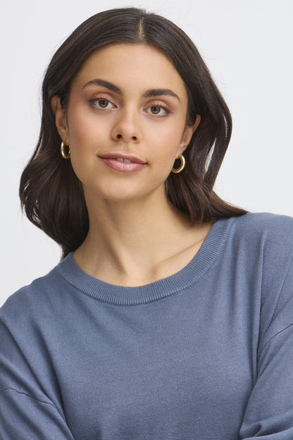 FRANSA Maglione Donna con bottoni laterali in Viscosa e Poliestere