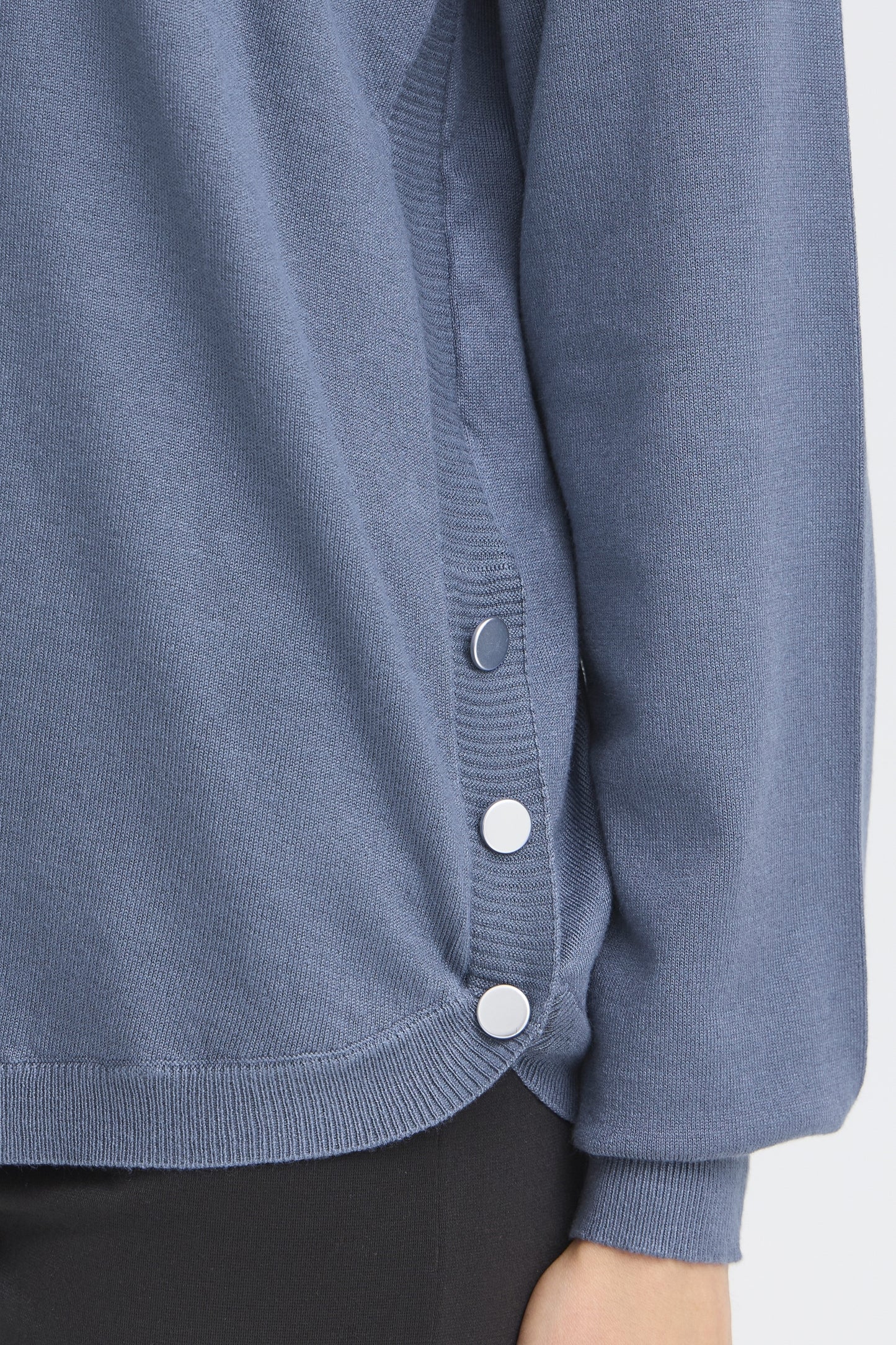 FRANSA Maglione Donna con bottoni laterali in Viscosa e Poliestere