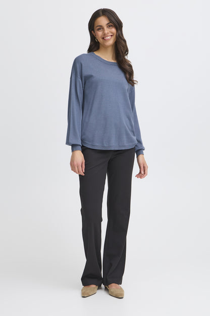 FRANSA Maglione Donna con bottoni laterali in Viscosa e Poliestere