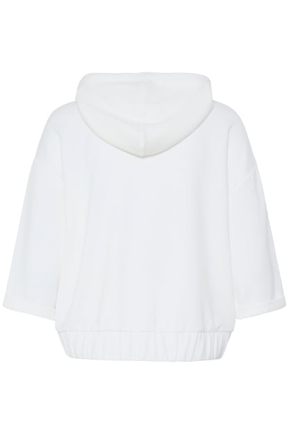Fransa Felpa Donna con Cappuccio e Zip Manica a 3/4 in Modal Stretch