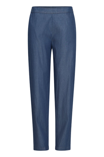 Fransa Pantalone Donna dritto in cotone leggero Blu