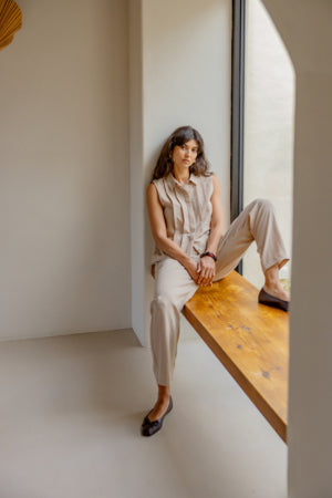 Fransa Blusa Donna smanicata con bottoni