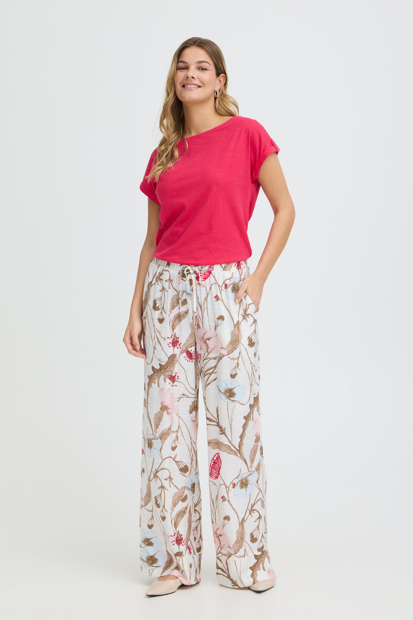 Fransa · Pantaloni donna palazzo floreale