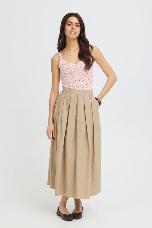 Fransa · Gonna donna midi ampia beige