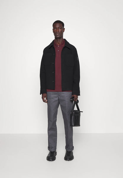 LACOSTE Polo Uomo Manica Corta Cotone Pima Bordeaux