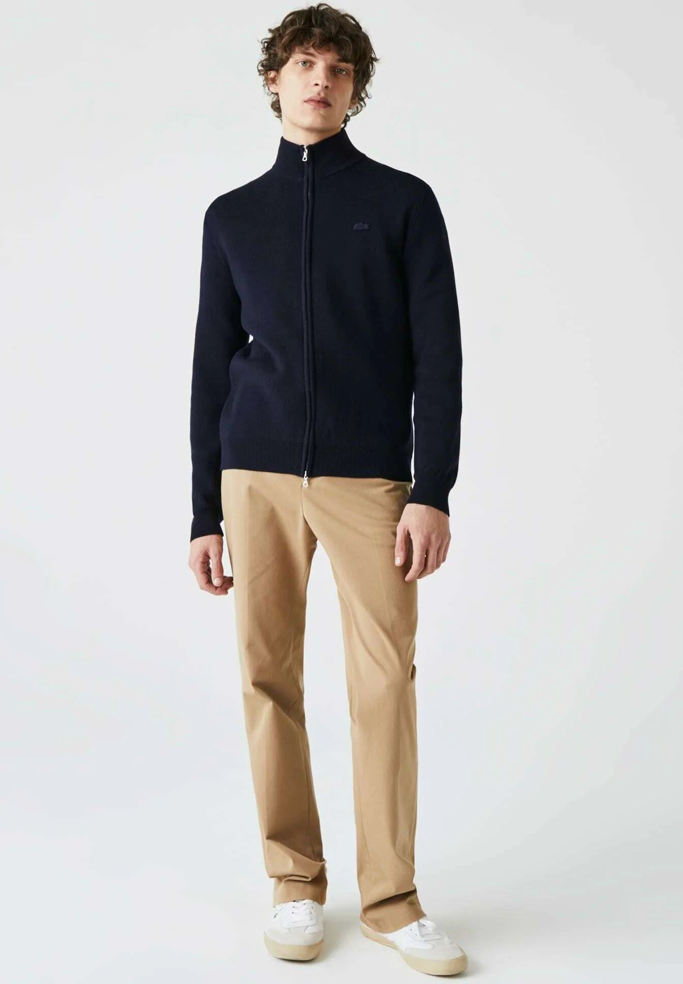 LACOSTE Maglione Uomo con zip in lana merino