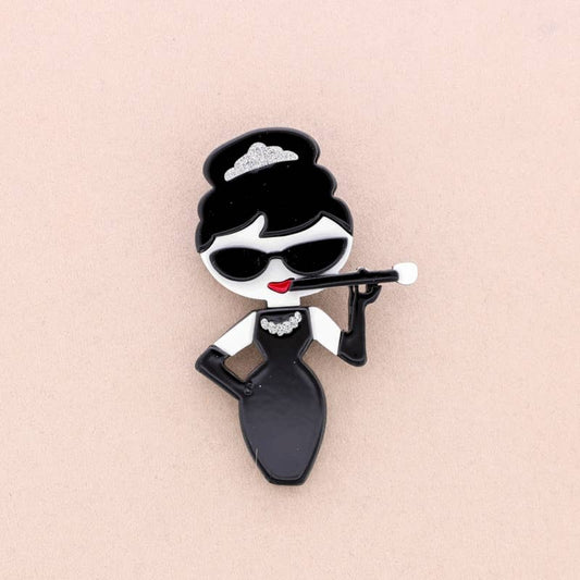 Spilla Audrey in resina