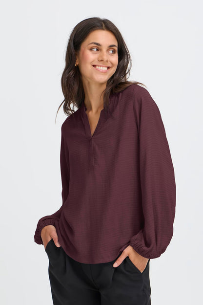 FRANSA Blusa Fhrida Donna con scollo a V in viscosa