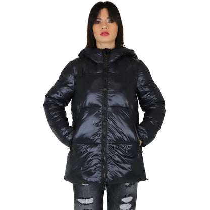 MARINA YACHTING Piumino Donna con cappuccio e cerniere laterali Verde bottiglia