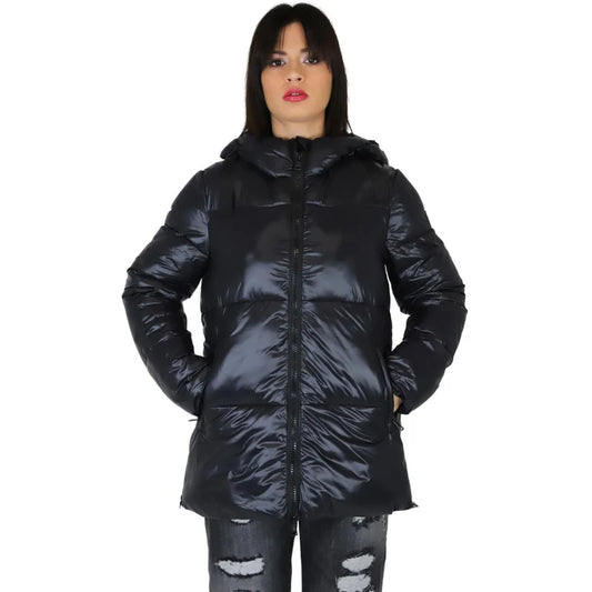 MARINA YACHTING Piumino Donna con cappuccio e cerniere laterali Verde bottiglia