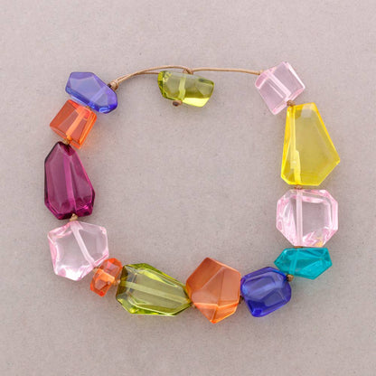 Collana con Perline Irregolari in Resina