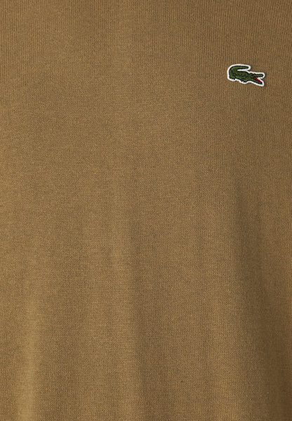 LACOSTE Maglione Uomo girocollo in Lana e Poliamide Marrone chiaro