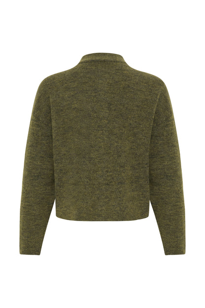 Fransa cardigan Sanny Fir Green Melange retro