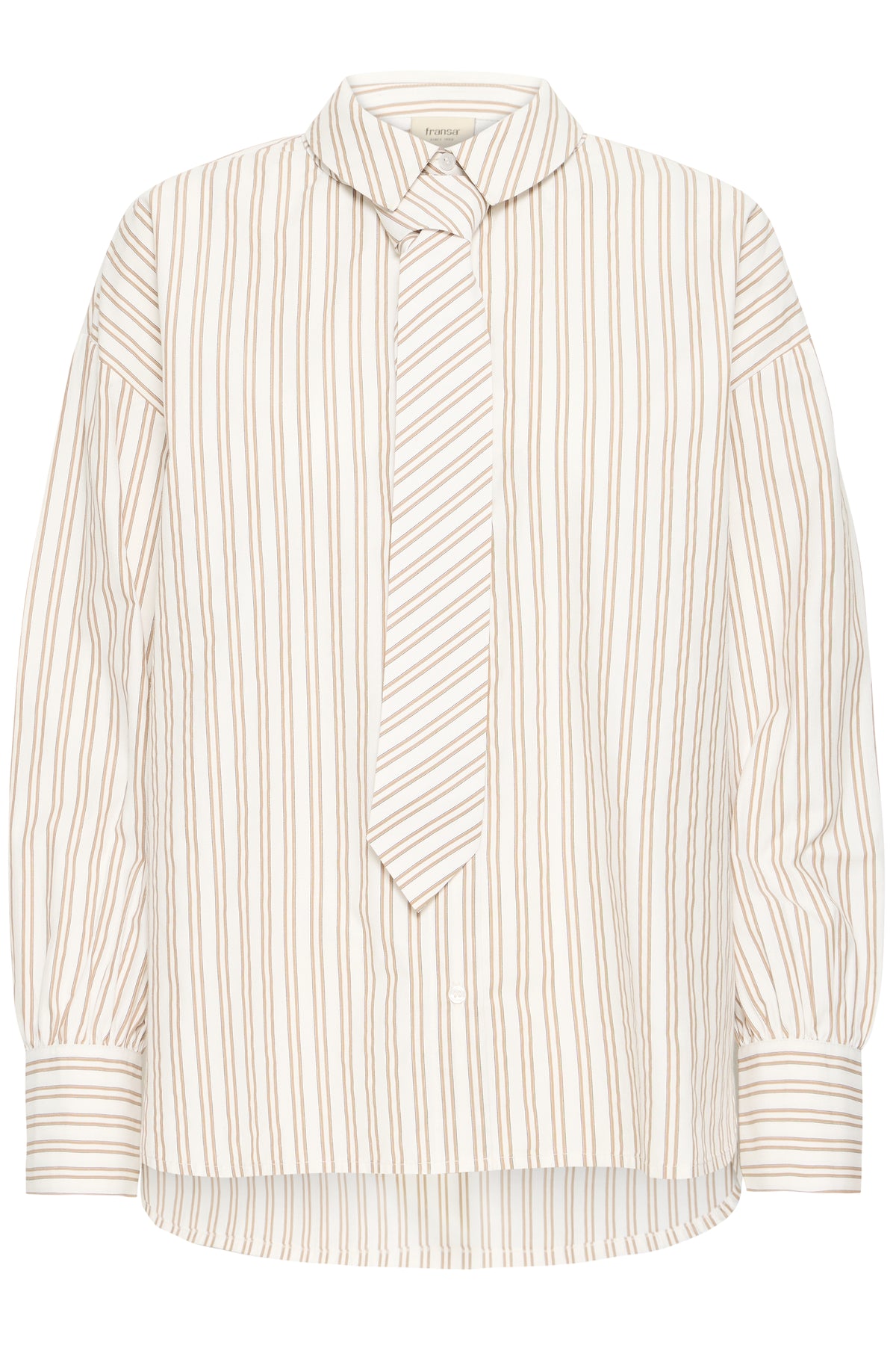 Fransa camicia Zaba White Tobacco Stripe
