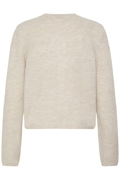 Fransa cardigan Ellis Oatmeal Melange retro