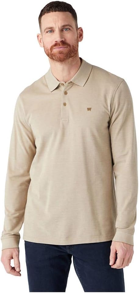 WRANGLER Polo Uomo Classic fit maniche lunghe in cotone
