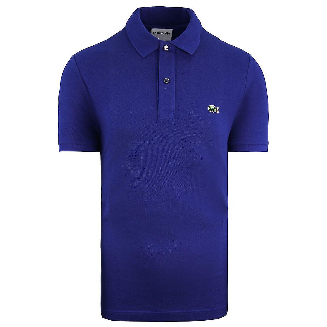 Lacoste Polo Uomo Slim Fit Piqué Manica Corta Blu