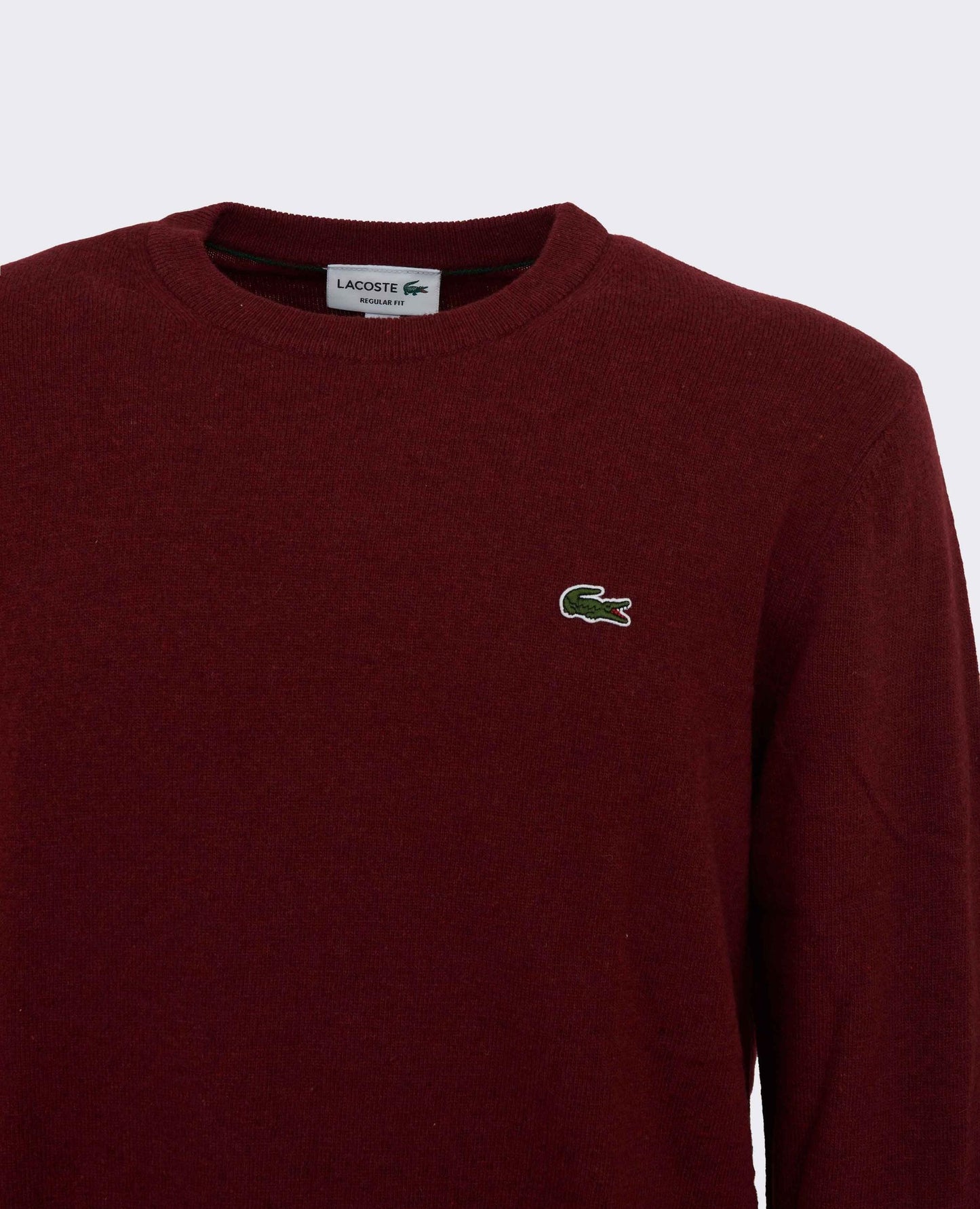 LACOSTE Maglione Uomo girocollo in Lana e Poliamide Rosso