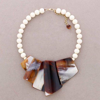 Collana Pendenti Geometrici Resina
