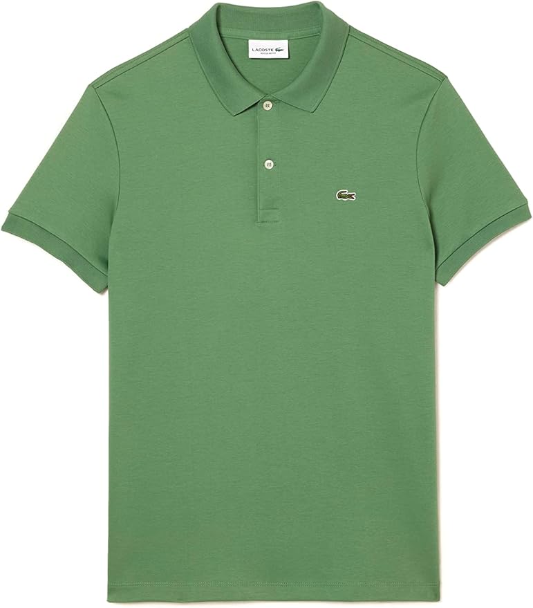 LACOSTE Polo Uomo Manica Corta Cotone Pima Verde