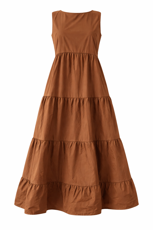 Rebeka Ross · Abito donna smanicato girocollo balze