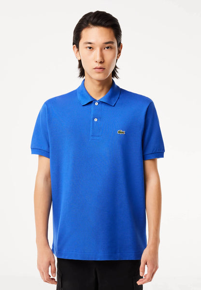 LACOSTE Polo Uomo Manica Corta Cotone Pima Azzurro