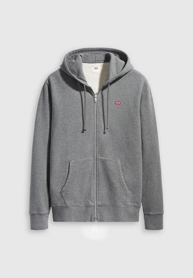 LEVI'S Felpa Uomo con cappuccio regular in cotone Grigio