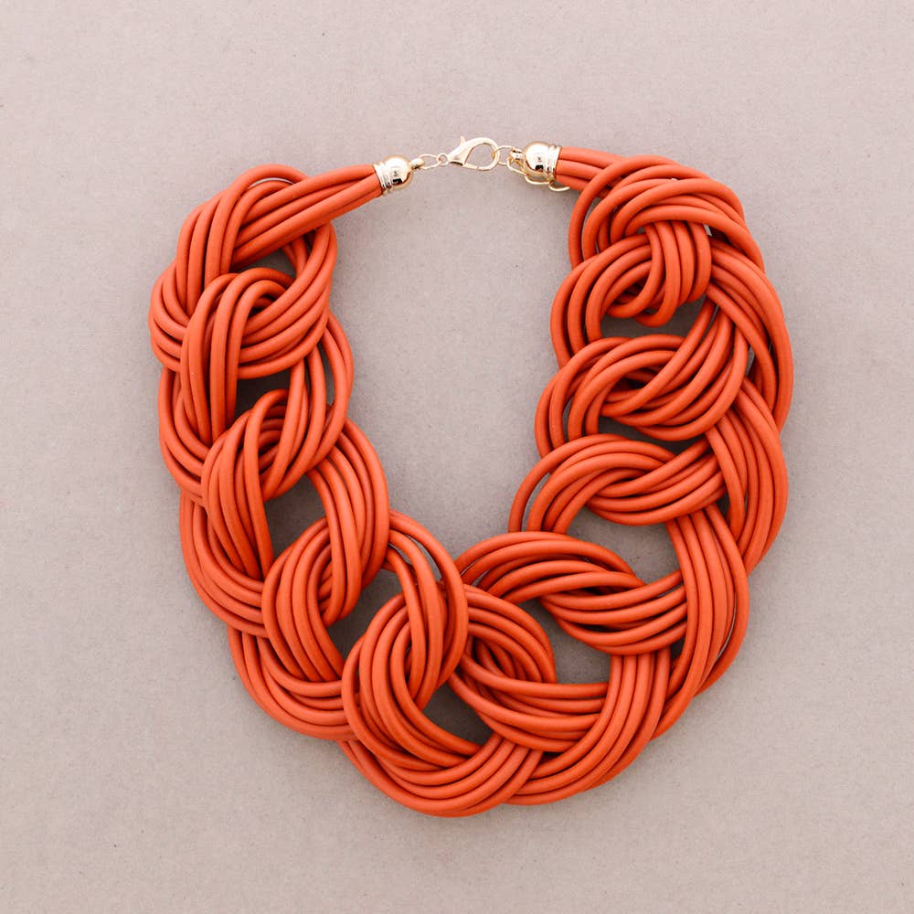 Girocollo Multi Giri Maglie Gomma
